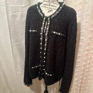 White House Black Market Black and White Blazer